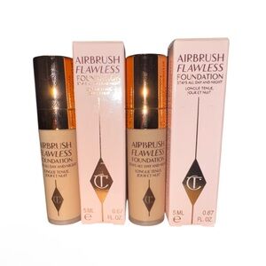 Charlotte Tilbury Airbrush Flawless Foundation 4 Neutral (2 @5ml each) NIB